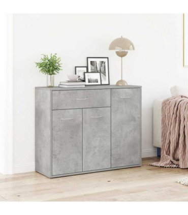 vidaXL Sideboard Concrete Grey 88x30x70 cm Engineered Wood