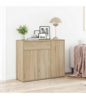 vidaXL Sideboard Sonoma Oak 88x30x70 cm Engineered Wood