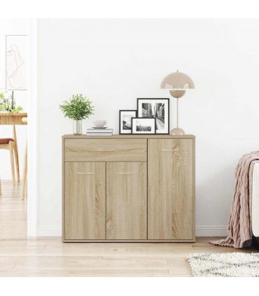 vidaXL Sideboard Sonoma Oak 88x30x70 cm Engineered Wood