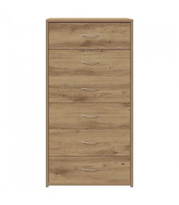 vidaXL Sideboard with 6 Drawers Artisan Oak 50x34x96 cm Engineered Wood