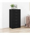 vidaXL Sideboard with 6 Drawers Black Oak 50x34x96 cm Engineered Wood