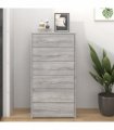 vidaXL Sideboard with 6 Drawers Grey Sonoma 50x34x96 cm Engineered Wood