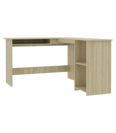 vidaXL L-Shaped Corner Desk Sonoma Oak 120x140x75 cm Engineered Wood