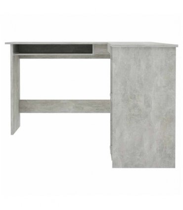 vidaXL L-Shaped Corner Desk Concrete Grey 120x140x75 cm Engineered Wood