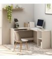 vidaXL L-Shaped Corner Desk White 120x140x75 cm Engineered Wood
