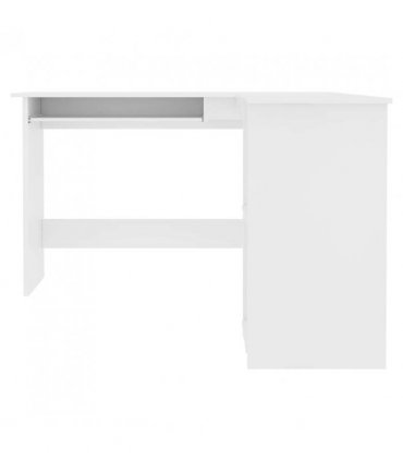 vidaXL L-Shaped Corner Desk White 120x140x75 cm Engineered Wood