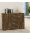vidaXL Sideboard Smoked Oak 88x30x65 cm Engineered Wood