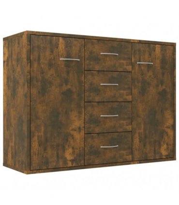 vidaXL Sideboard Smoked Oak 88x30x65 cm Engineered Wood