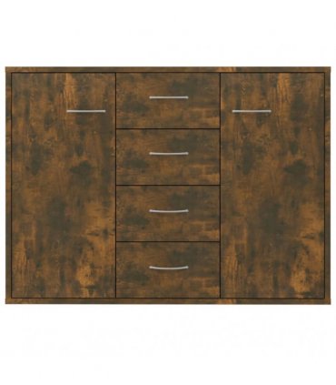 vidaXL Sideboard Smoked Oak 88x30x65 cm Engineered Wood