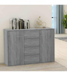 vidaXL Sideboard Grey Sonoma 88x30x65 cm Engineered Wood