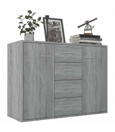 vidaXL Sideboard Grey Sonoma 88x30x65 cm Engineered Wood