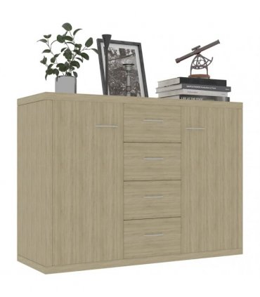 vidaXL Sideboard Sonoma Oak 88x30x65 cm Engineered Wood