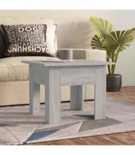 vidaXL Coffee Table Grey Sonoma 55x55x42 cm Engineered Wood — Size: 55 x 55 x 42 cm