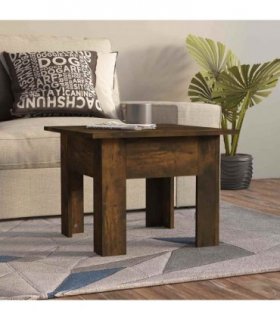 vidaXL Coffee Table Smoked Oak 55x55x42 cm Engineered Wood — Size: 55 x 55 x 42 cm