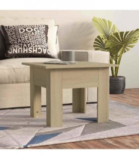 vidaXL Coffee Table Sonoma Oak 55x55x42 cm Engineered Wood — Size: 55 x 55 x 42 cm