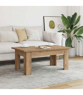 vidaXL Coffee Table Artisan Oak 100x60x42 cm Engineered Wood — Size: 100 x 60 x 42 cm