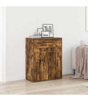 vidaXL Sideboard Smoked Oak 60x30x75 cm Engineered Wood — V0672023361