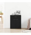 vidaXL Sideboard with Drawer Black Oak 60 x 30 x 75 cm Engineered Wood