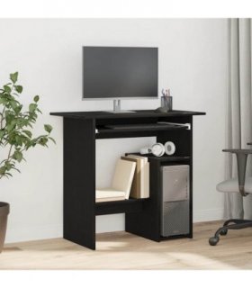 vidaXL Desk Black Oak 80x45x74 cm Engineered Wood