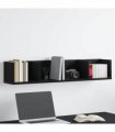 vidaXL Wall Shelf Black Oak 100 x 18 x 18 cm Engineered Wood