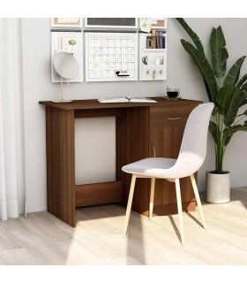 vidaXL Desk Brown Oak 100x50x76 cm Engineered Wood