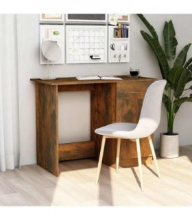 vidaXL Desk Smoked Oak 100x50x76 cm Engineered Wood — V0672023413