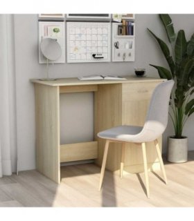 vidaXL Desk Sonoma Oak 100x50x76 cm Engineered Wood — V0672023421