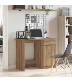 vidaXL Desk Artisan Oak 100x50x76 cm Engineered Wood