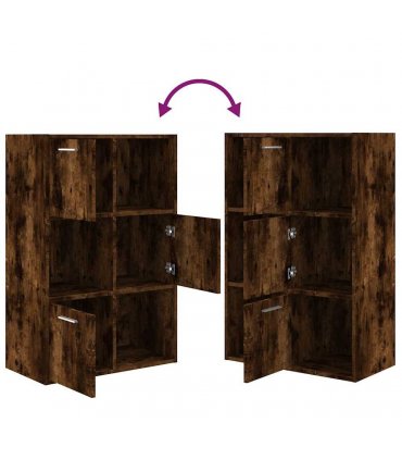 vidaXL Storage Cabinet | Smoked Oak | Engineered wood | Medium | Storage Cabinet