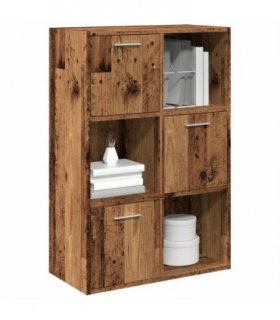 vidaXL Bookshelf Old Wood 60.5x30x90 cm Engineered Wood