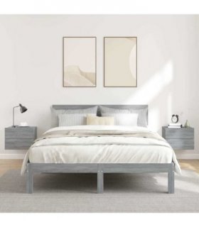 vidaXL Bedside Cabinets 2 pcs Grey Sonoma 40x30x30 cm Engineered Wood
