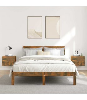 vidaXL Bedside Cabinets 2 pcs Smoked Oak 40x30x30 cm Engineered Wood