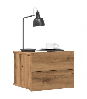 vidaXL Wall-mounted Bedside Cabinets 2 pcs Artisan Oak 40x32x30 cm — Size: 40x30x30 cm