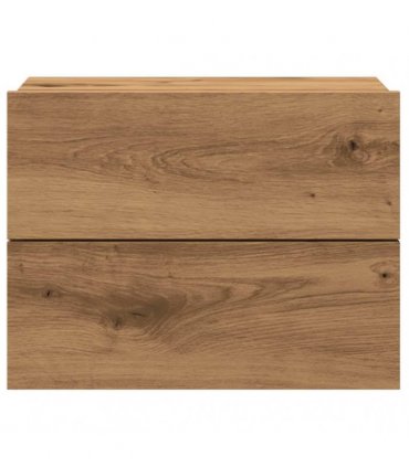 vidaXL Wall-mounted Bedside Cabinets 2 pcs Artisan Oak 40x32x30 cm — Size: 40x30x30 cm