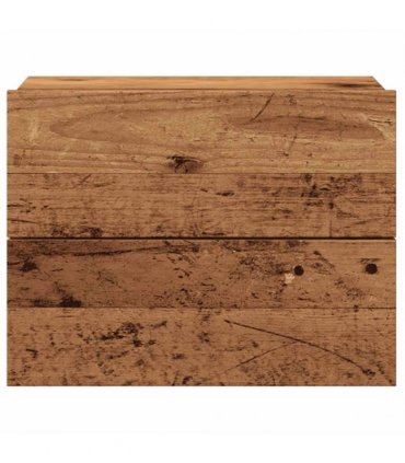 vidaXL Wall-mounted Bedside Cabinet Old Wood 40x32x30 cm — Size: 40x30x30 cm