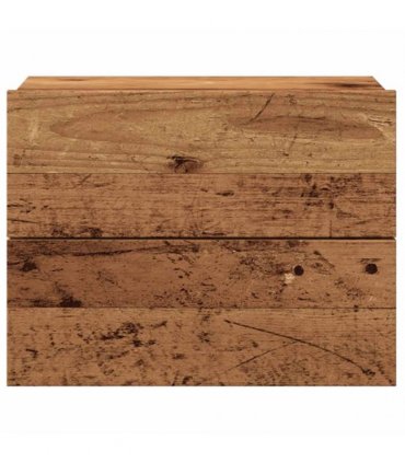 vidaXL Wall-mounted Bedside Cabinets 2 pcs Old Wood 40x32x30 cm — Size: 40x30x30 cm