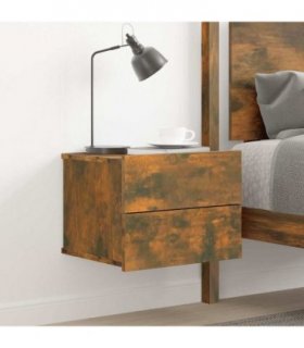 vidaXL Bedside Cabinets Smoked Oak 40x30x30 cm Engineered Wood
