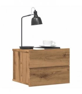vidaXL Wall-mounted Bedside Cabinet Artisan Oak 40x32x30 cm — Size: 40x30x30 cm