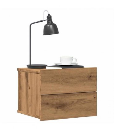 vidaXL Wall-mounted Bedside Cabinet Artisan Oak 40x32x30 cm — Size: 40x30x30 cm