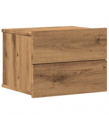 vidaXL Wall-mounted Bedside Cabinet Artisan Oak 40x32x30 cm — Size: 40x30x30 cm