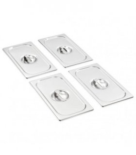 Lids for GN 1/3 Pan 4 pcs Stainless Steel