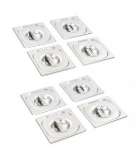 Lids for GN 1/6 Pan 8 pcs Stainless Steel