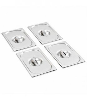 Lids for GN 1/4 Pan 4 pcs Stainless Steel
