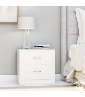 vidaXL Bedside Cabinets 2 pcs White 40x30x40 cm Engineered Wood — V0672023528