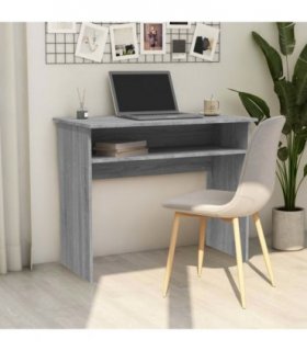 vidaXL Desk Grey Sonoma 90x50x74 cm Engineered Wood