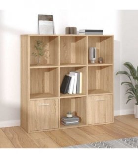vidaXL Cabinet | Sonoma oak | Engineered wood | Medium | Bookshelf | Rectangular