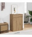 vidaXL Shoe Cabinet Artisan Oak 60x35x84 cm Engineered Wood
