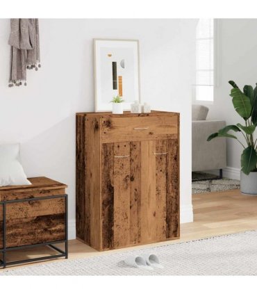 vidaXL Shoe Cabinet Old Wood 60x35x84 cm Engineered Wood