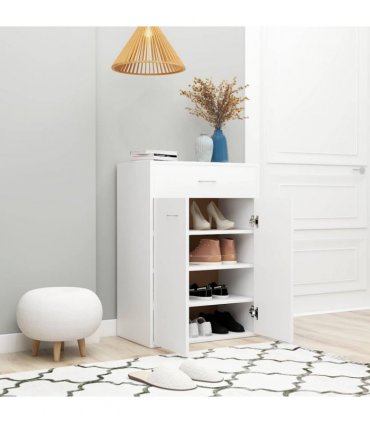 vidaXL Shoe Rack | White | Engineered wood | Medium | Storage | Shoe Rack