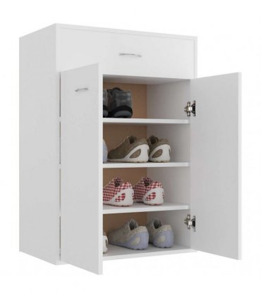 vidaXL Shoe Rack | White | Engineered wood | Medium | Storage | Shoe Rack